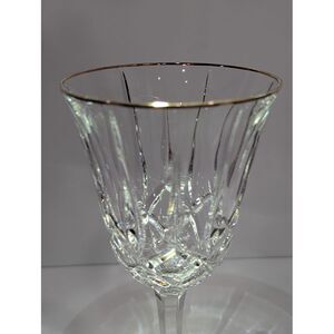 Noritake Rockford Gold‎ Crystal Water Goblet Clear Gold Rim 8 1/4" Discontinued
